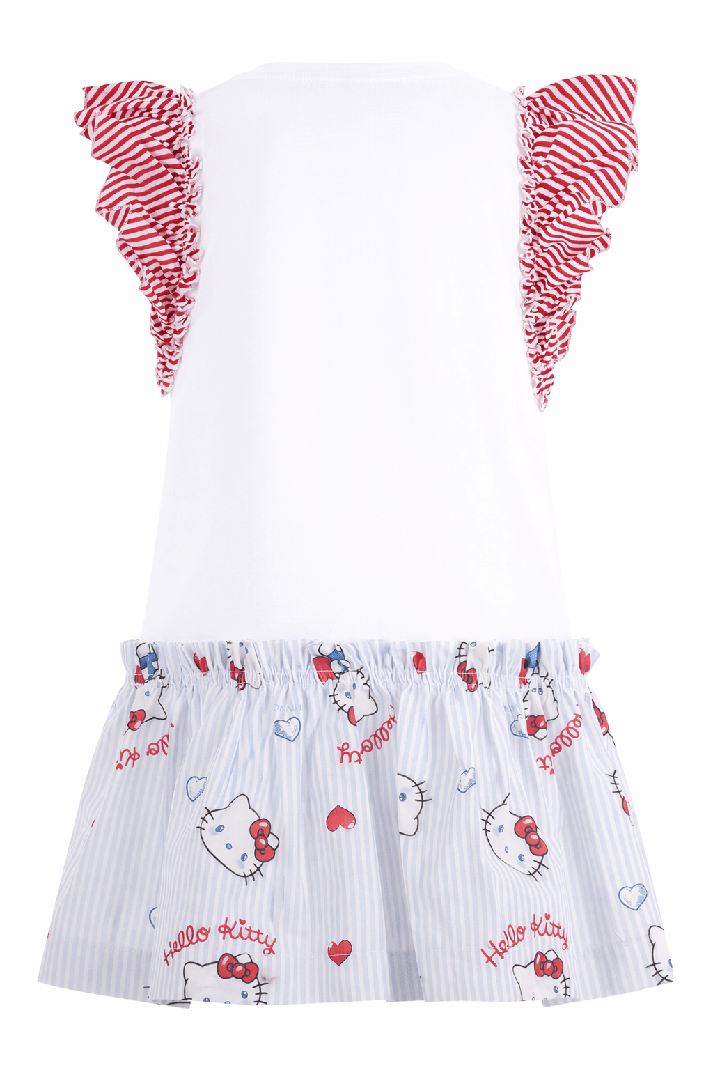 Abito per bambina Monnalisa multicolor con stampa grafica sul davanti - Rubino Kids