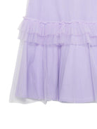 Abito per bambina Monnalisa viola con dettagli con ruches - Rubino Kids