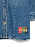 Abito per bambina Moschino Kids in denim blu con ricamo Teddy Bear - Rubino Kids