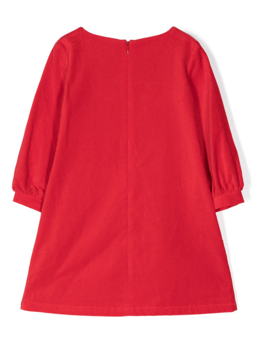 Abito per bambina Moschino Kids rosso con stampa cuori sul girocollo - Rubino Kids