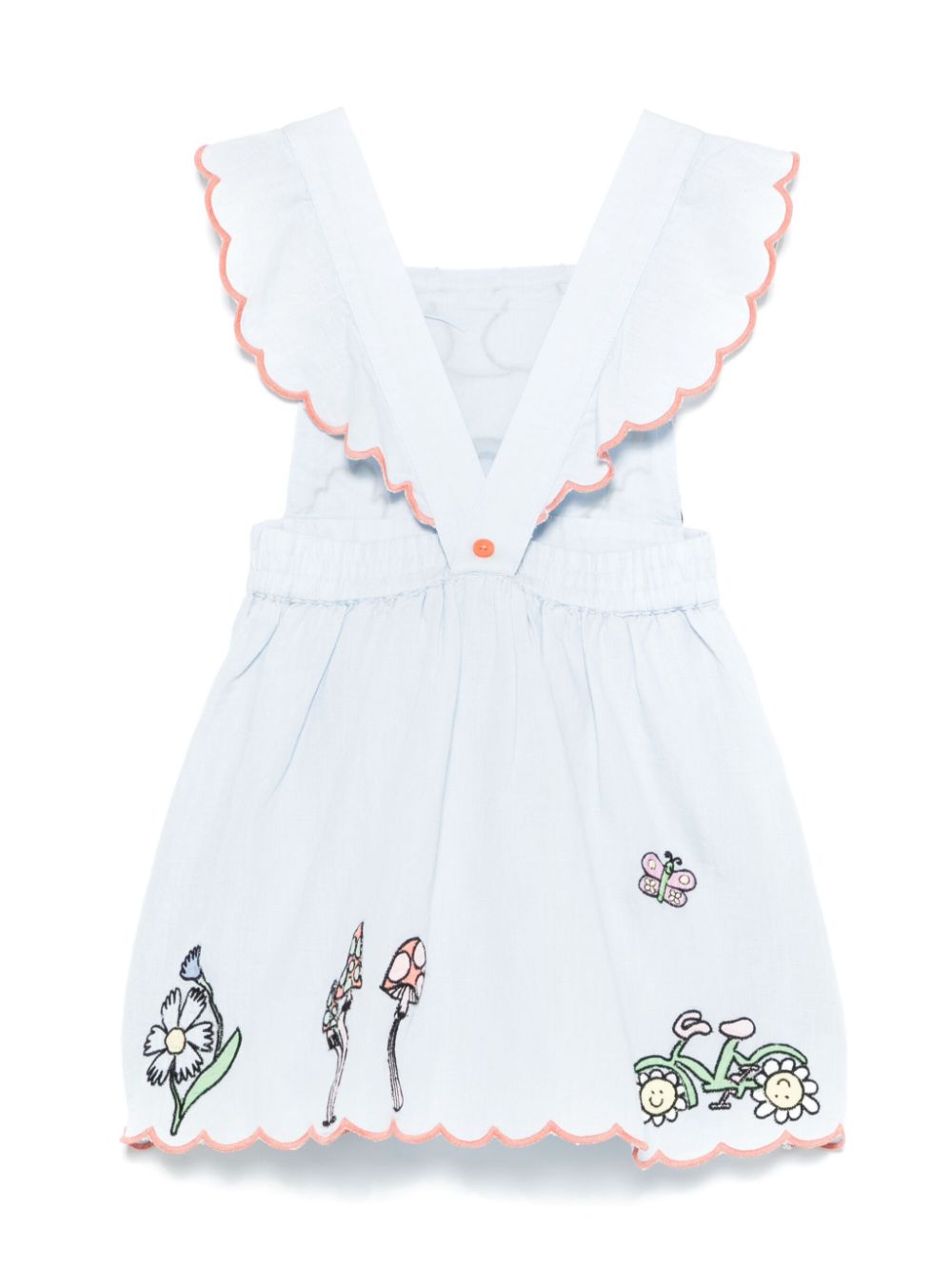 Abito per bambina Stella McCartney Kids azzurro con ricamo - Rubino Kids