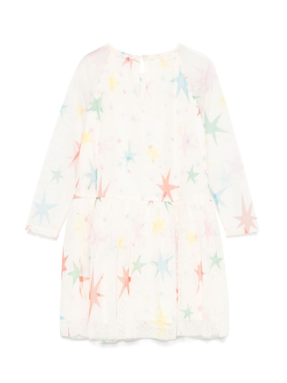 Abito per bambina Stella McCartney Kids bianco con stampa a stelle - Rubino Kids