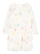 Abito per bambina Stella McCartney Kids bianco con stampa a stelle - Rubino Kids