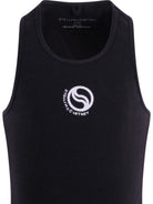 Abito per bambina Stella McCartney Kids nero con logo sul davanti - Rubino Kids