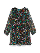 Abito per bambina Stella McCartney Kids nero con stampa stelle all over - Rubino Kids