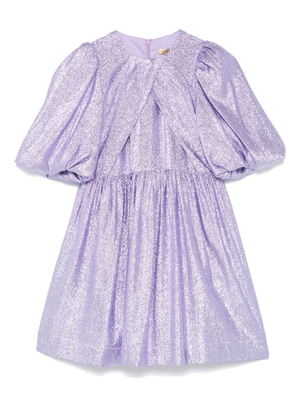 Abito per bambina Stella McCartney Kids viola in lurex e maniche a sbuffo - Rubino Kids