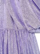 Abito per bambina Stella McCartney Kids viola in lurex e maniche a sbuffo - Rubino Kids