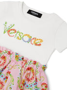 Abito per bambina Versace Kids bianco modello T-shirt a fiori - Rubino Kids