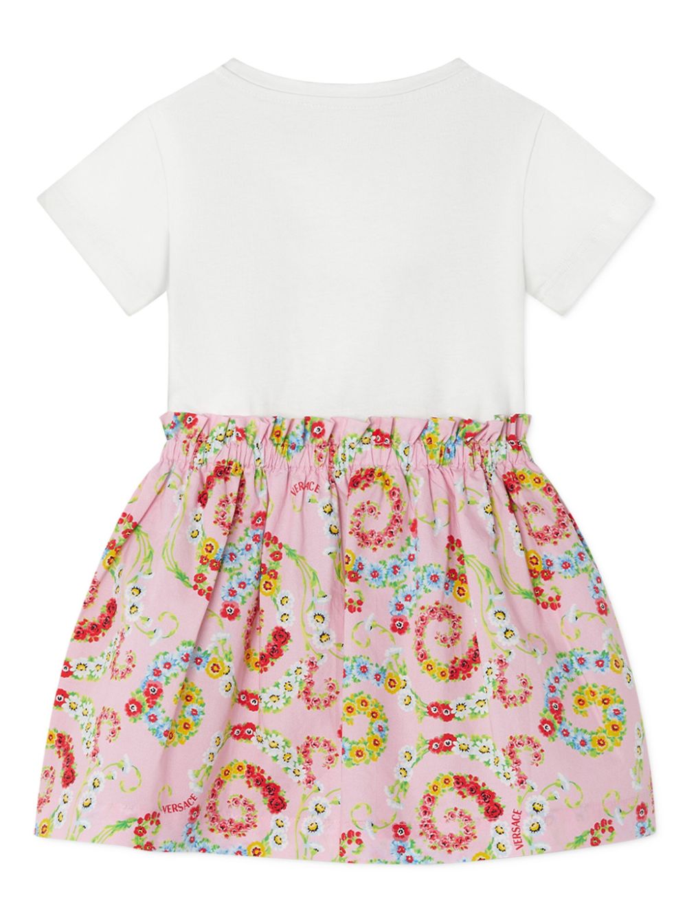 Abito per bambina Versace Kids bianco modello T-shirt a fiori - Rubino Kids