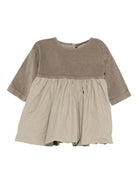 Abito per neonata Album Di Famiglia Kids beige con modello a pannelli - Rubino Kids