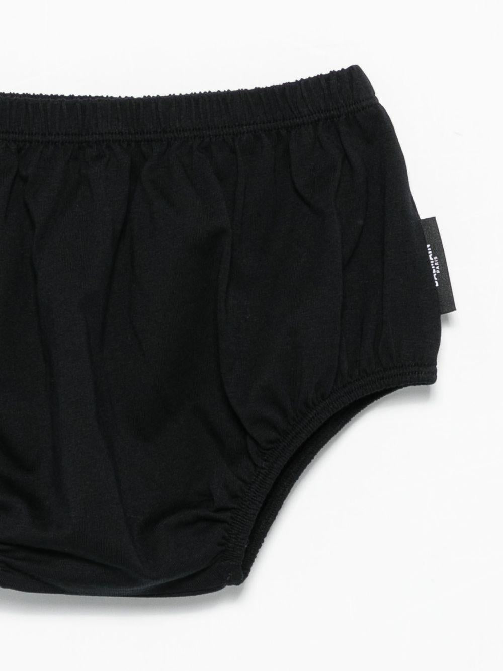 Abito per neonata Balmain Kids nero con logo ricamato - Rubino Kids