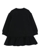 Abito per neonata Balmain Kids nero con logo ricamato - Rubino Kids