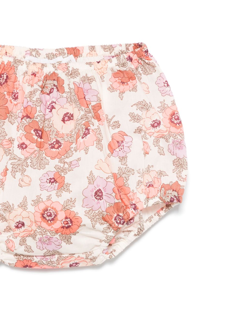 Abito per neonata Bonpoint beige a fiori con motivo con ricamo - Rubino Kids