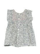 Abito per neonata Bonpoint blu con stampa floreale - Rubino Kids