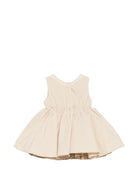Abito per neonata Donsje beige con gonna a trapezio - Rubino Kids