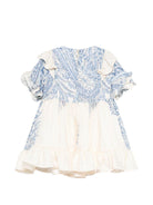Abito per neonata Etro Kids beige con stampa paisley - Rubino Kids