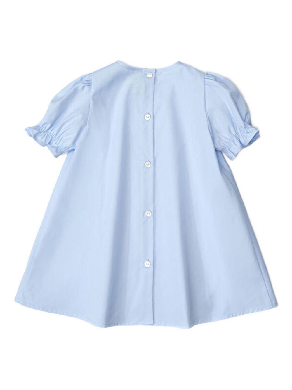 Abito per neonata Fendi Kids azzurro con logo sul davanti - Rubino Kids