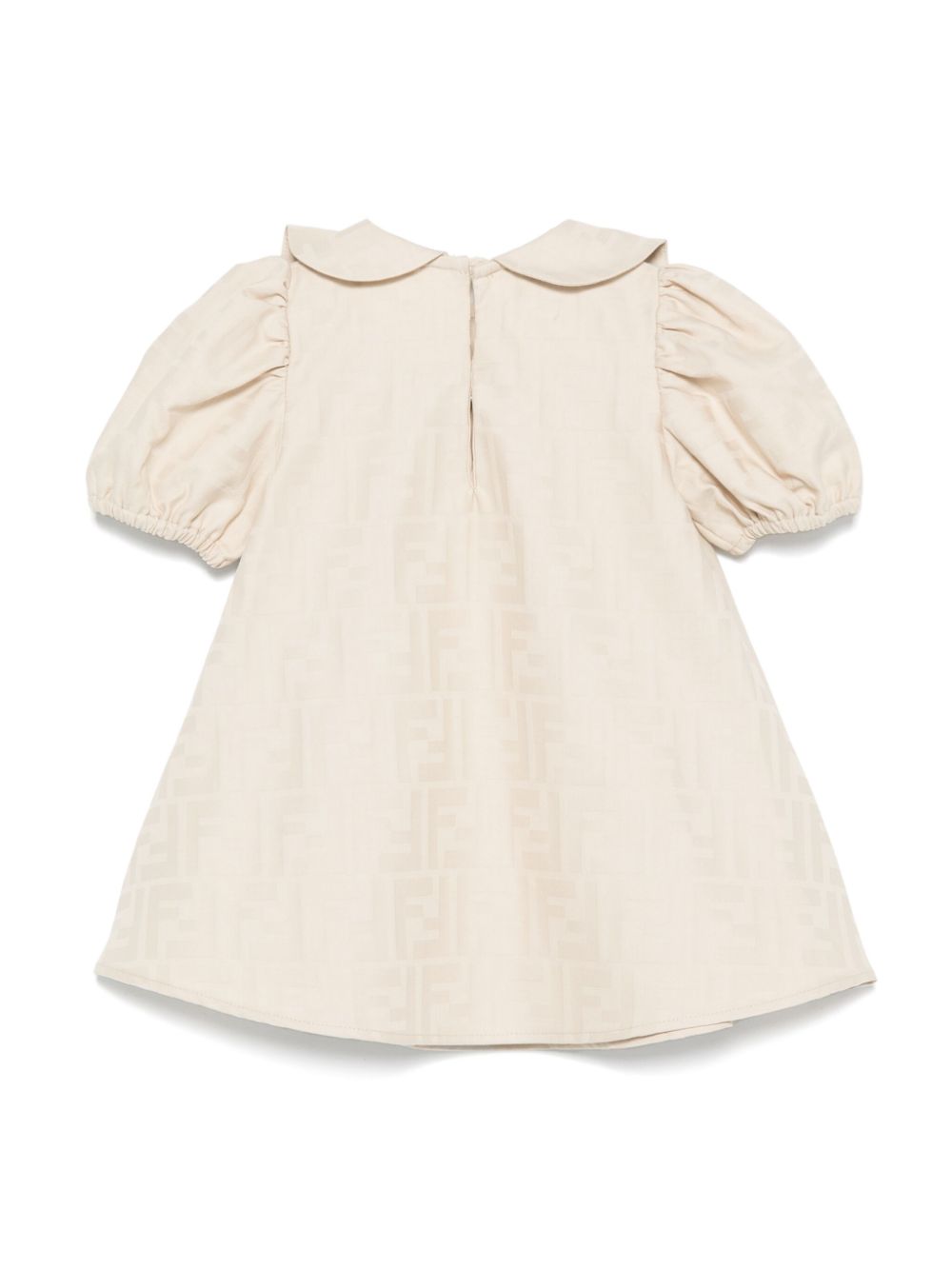 Abito per neonata Fendi Kids beige con ruches sul davanti - Rubino Kids