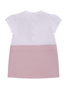 Abito per neonata Fendi Kids rosa con stampa fiocco - Rubino Kids