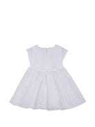 Abito per neonata Givenchy Kids bianco con ricamo floreale - Rubino Kids