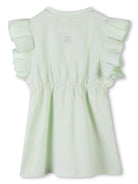 Abito per neonata Givenchy Kids verde con logo con dettaglio con glitter - Rubino Kids