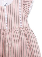 Abito per neonata Il Gufo rosa con motivo a righe verticali - Rubino Kids