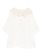 Abito per neonata Jesurum Baby bianco con colletto all'uncinetto - Rubino Kids