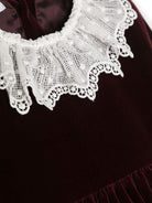 Abito per neonata JESURUM BABY bordeaux con colletto ricamato - Rubino Kids