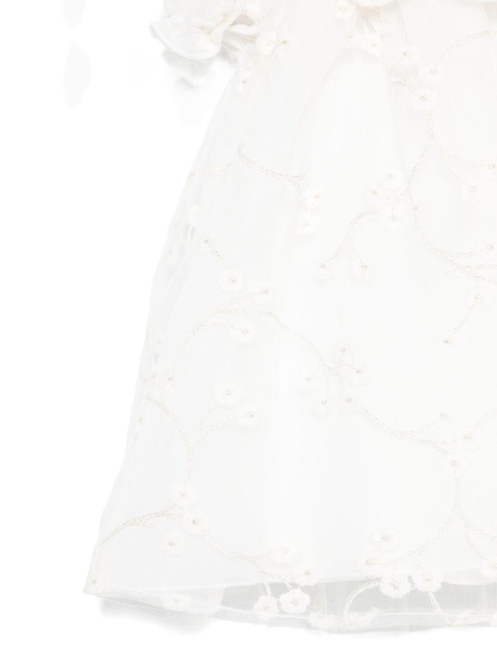 Abito per neonata La Stupenderia bianco con colletto alla Peter Pan - Rubino Kids