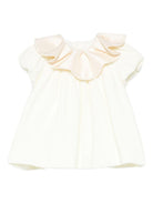 Abito per neonata La Stupenderia bianco con colletto arricciato - Rubino Kids