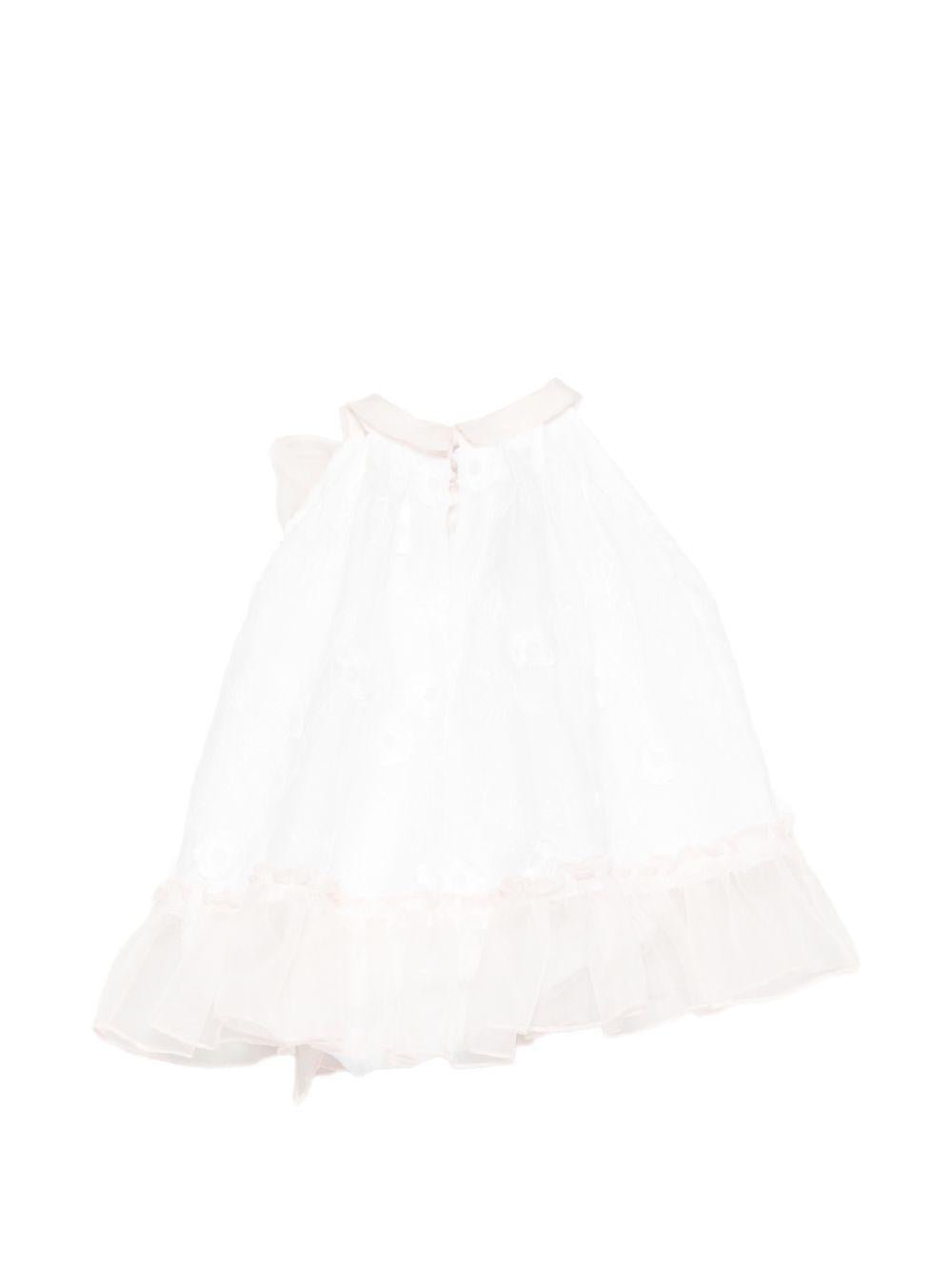 Abito per neonata La Stupenderia bianco con dettaglio fiocco - Rubino Kids