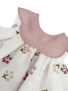 Abito per neonata La Stupenderia bianco con motivo floreale - Rubino Kids