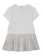 Abito per neonata Michael Kors Kids bianco con gonna plissettata - Rubino Kids