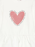 Abito per neonata Moncler Enfant bianco con stampa cuore - Rubino Kids