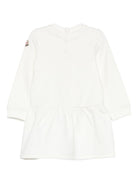Abito per neonata Moncler Enfant bianco con stampa cuore - Rubino Kids