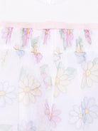 Abito per neonata Monnalisa bianco con stampa a fiori - Rubino Kids