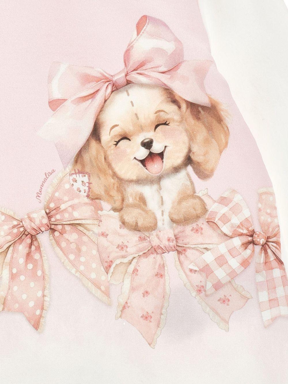 Abito per neonata Monnalisa bianco con stampa - Rubino Kids