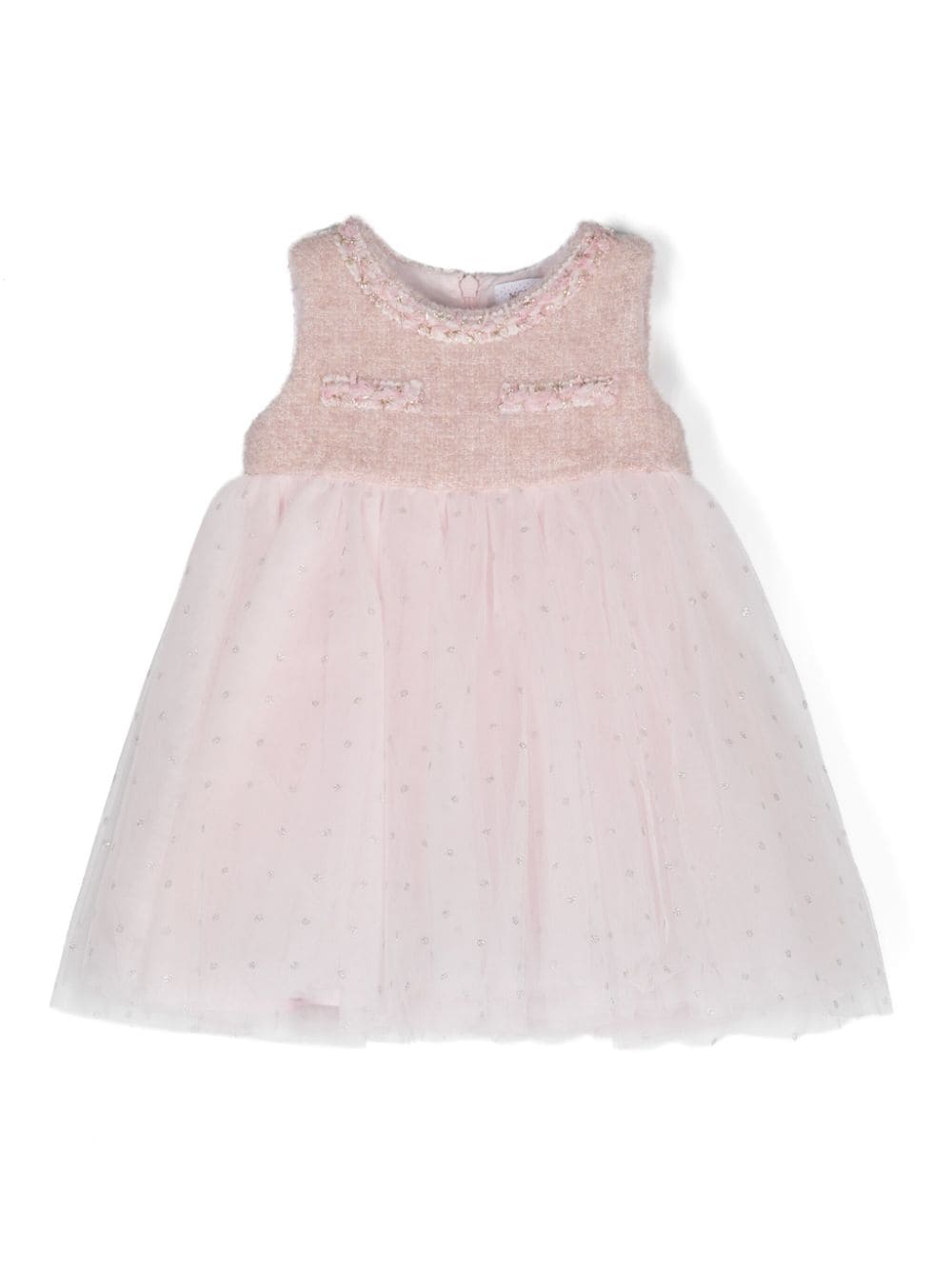 Abito per neonata Monnalisa rosa a pois glitter - Rubino Kids