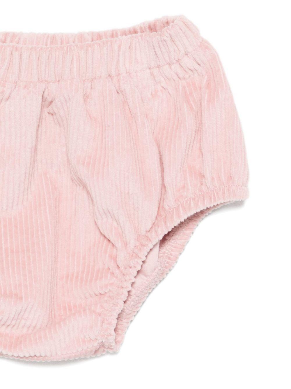 Abito per neonata Monnalisa rosa con colletto arricciato - Rubino Kids