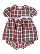 Abito per neonata Monnalisa rosso con ruches - Rubino Kids