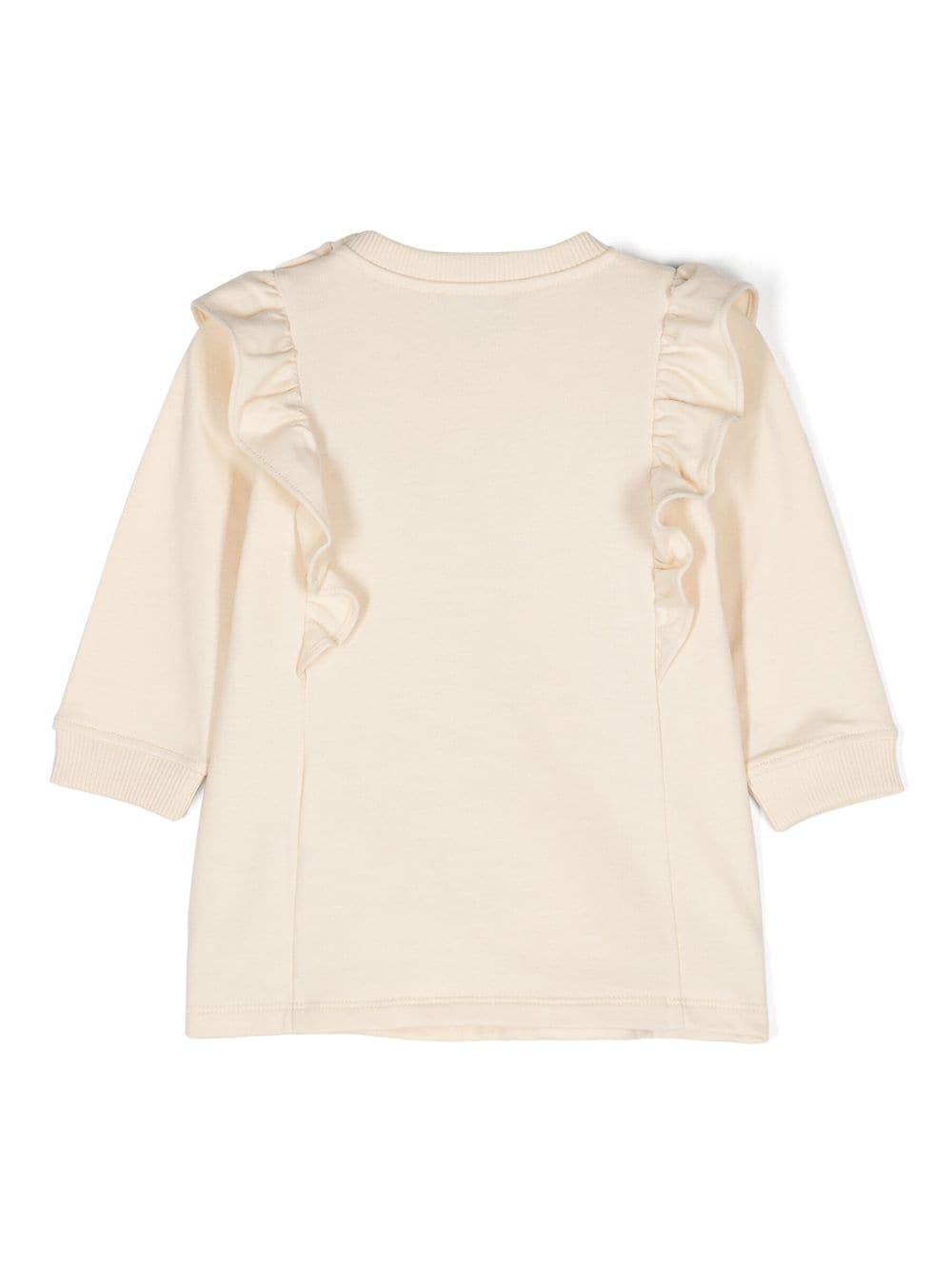 Abito per neonata Moschino Kids beige con stampa Teddy Bear - Rubino Kids