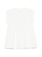 Abito per neonata Moschino Kids bianco con stampa due Teddy Bear - Rubino Kids