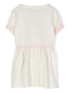 Abito per neonata Moschino Kids bianco in maglia con motivo Teddy Bear - Rubino Kids