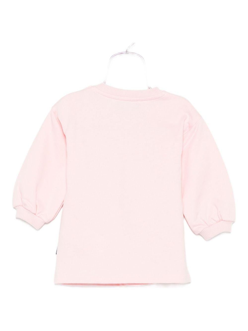 Abito per neonata Moschino Kids rosa con maniche a sbuffo - Rubino Kids