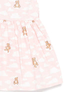 Abito per neonata Moschino Kids rosa con stampa graafica Teddy Bear - Rubino Kids