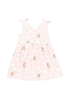 Abito per neonata Moschino Kids rosa con stampa graafica Teddy Bear - Rubino Kids