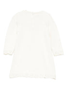 Abito per neonata Paz Rodríguez bianco con orlo smerlato - Rubino Kids