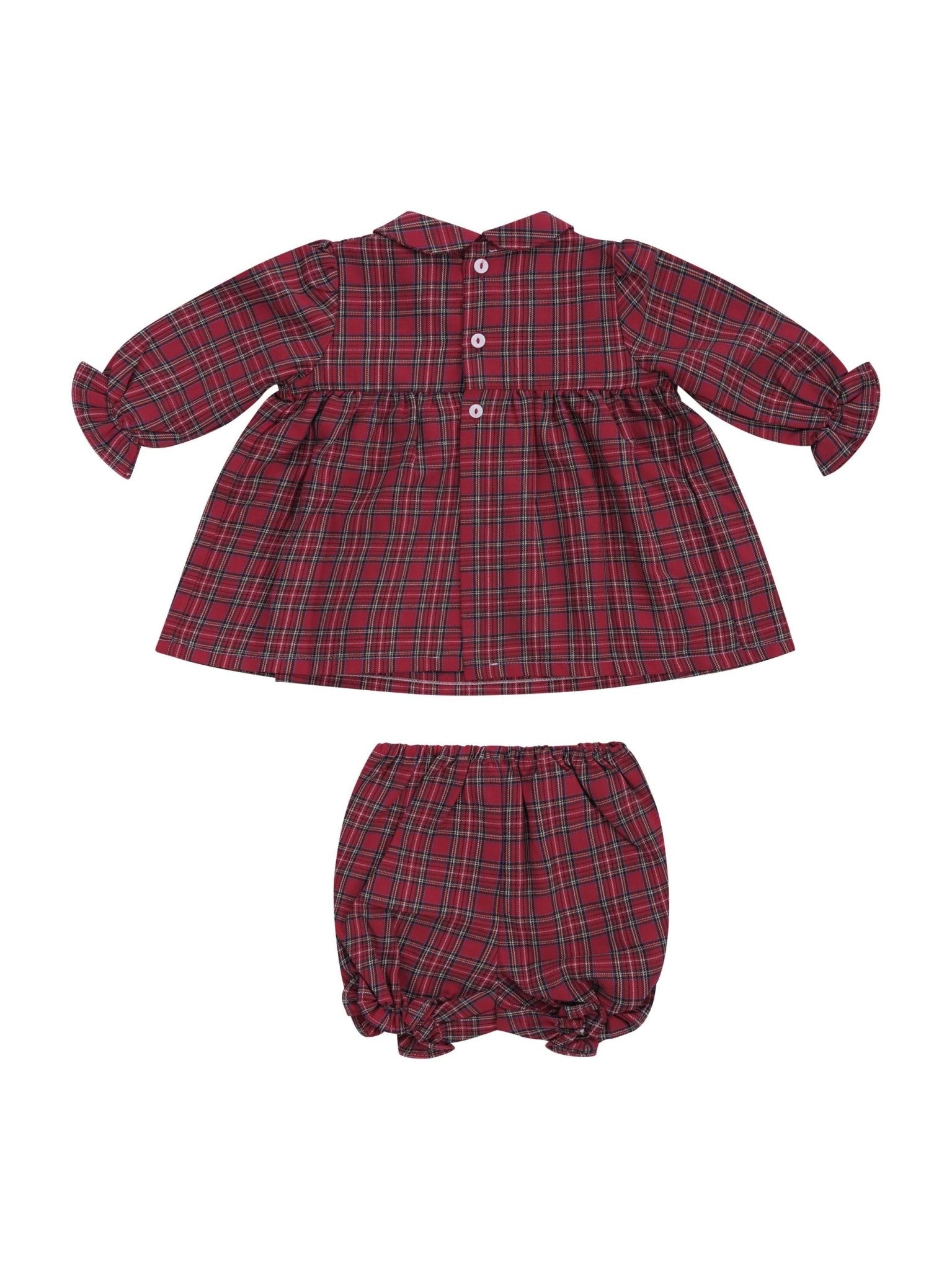 Abito per neonata Pepecè rosso con colletto alla Peter Pan - Rubino Kids