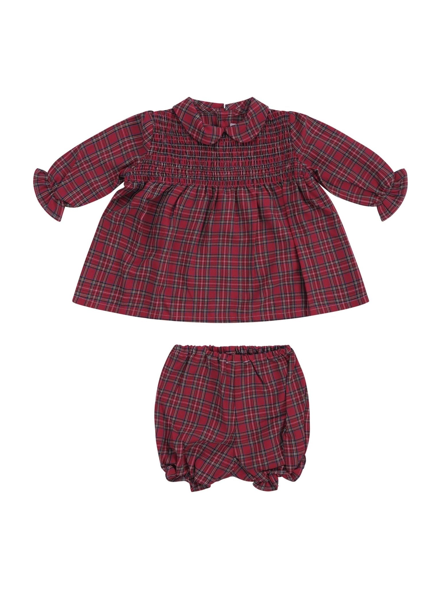Abito per neonata Pepecè rosso con colletto alla Peter Pan - Rubino Kids