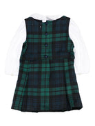 Abito per neonata Polo Ralph Lauren Kids verde con motivo scozzese - Rubino Kids